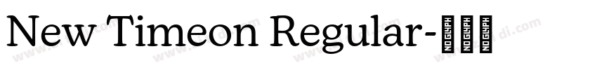 New Timeon Regular字体转换